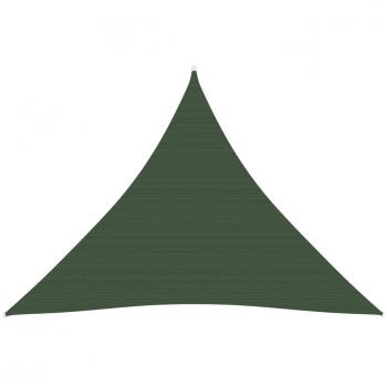 Toldo de vela HDPE verde oscuro 160 g/m² 3x3x3 m