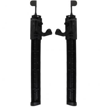 Nylon Ajustable Bloqueo Pie Kayak Apoyos Del Pie Clavijas Pedales 2pcs Negro