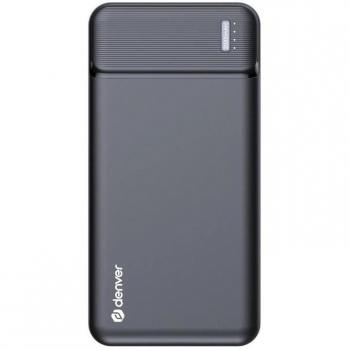 Denver PQC-15007 Powerbank 15000mAh Carga Rápida Batería Externa Polímero de Litio Gris