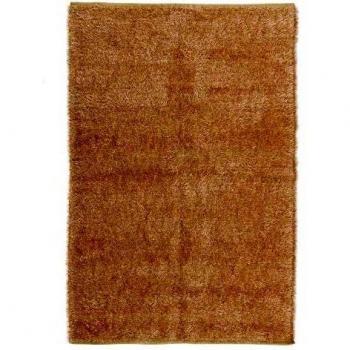 Alfombra de Pelo de Microfibra Moderna Marrón 140 x 200 cm para Salón