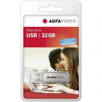 2.0 Plata Agfaphoto 32 GB De Memoria USB Stick