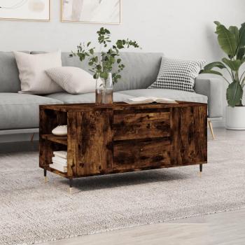Mesa de centro de madera multicapa de roble ahumado 102x44,5x50 cm