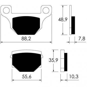 V PARTS - P10735/54 : Pastillas de freno delanteras