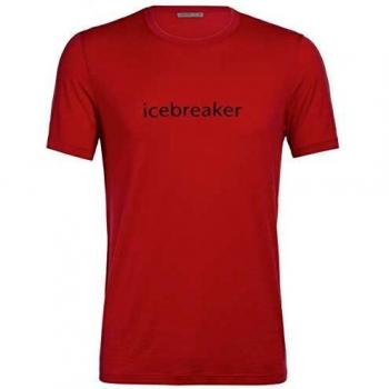 Icebreaker Logo SS Crewe - Camiseta para Hombre, Color Rocket, tamaño XX-Large