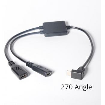 Cable Divisor USB C 2 en 1 a 2 Hembras - Extensión de Carga USB 3.1 tipo C Macho