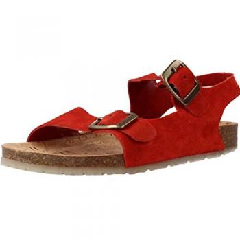 Sandalias de niño Pablosky de piel con hebilla color rojo 505768 tamaño 31