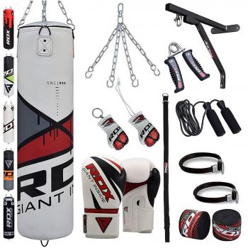 RDX Saco de Boxeo Relleno MMA Muay Thai Kick Boxing Artes Marciales Con Soporte Pared Cadena Guantes 17 PC 4FT 5FT Punching Bag
