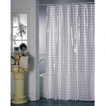MSV Cortina de Ducha de PVC, Blanco