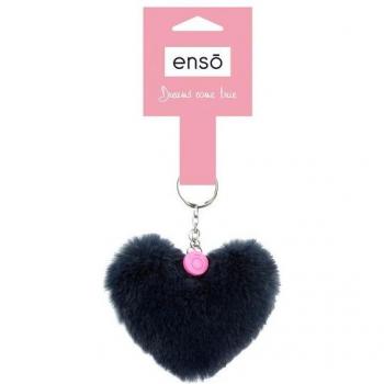 Llavero pompón corazón Azul Marino Enso