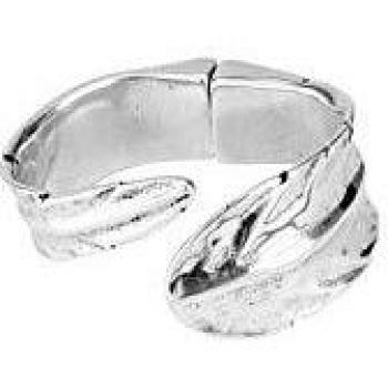 UNOde50 Women's Open Cuff Bracelet Feather Design 57mm Silver
