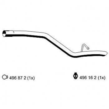 Tubo de escape ERNST 314435 para Ford, compatible con modelos 1364161, 4m51-5255-Ca y 4m51-5255-Ba