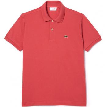 Lacoste Men's Coral Red Cotton Polo Shirt - Size X-Small