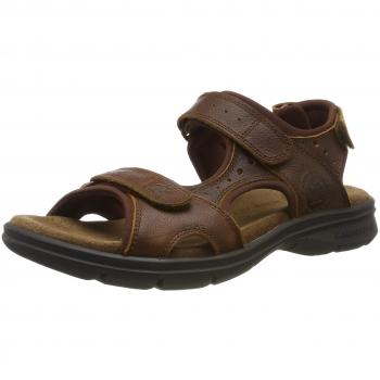 Panama Jack Salton Basics Men's Leather Hiking Sandals - Brown (EU Size 43)