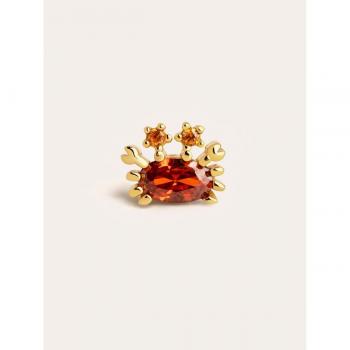 Pendiente Suelto Sea Crabby de Plata de Ley 925 con Baño de Oro de 18kt