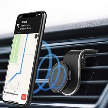 Eono by Amazon - Soporte Móvil Coche Rejillas del Aire, Porta Imán Sujeta Magnético, Universal Soporte Teléfono Ventilación, Rotación Flexible de 360°, Accesorios para Coche,iPhone, Samsung