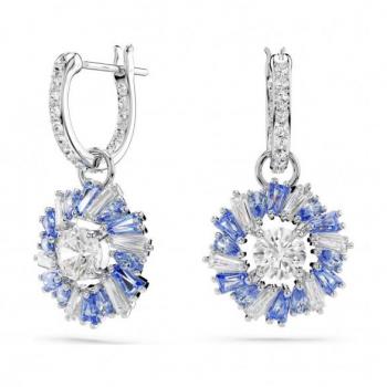 Pendientes Idyllia de Swarovski, bañados en rodio con circonitas azules