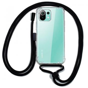 Funda Transparente con Cordón Negro para Xiaomi Mi 11 Lite / Mi 11 Lite 5G