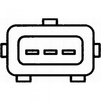 Sensor de posición de mariposa (TPS) HELLA 6PX 008 476-101 para Volkswagen Golf III - Conector de 3 pines, 5V