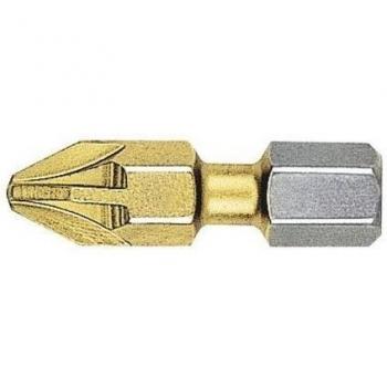Witte 4284459 - Pack de 5 puntas de destornillador PZ1, 25 mm, en caja, Bitflex, con revestimiento de nitruro de titanio