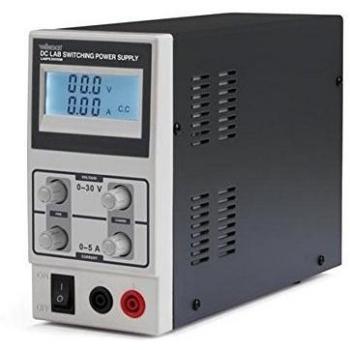 Velleman LABPS3005SM - Fuente de Alimentación Conmutada para Laboratorio 0-30 VDC / 0-5 A Máx. con Pantalla LCD y Protección de Corriente