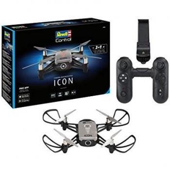 Revell Control-Quadcopter Icon Juguetes a Control Remoto, Color Gris Negro