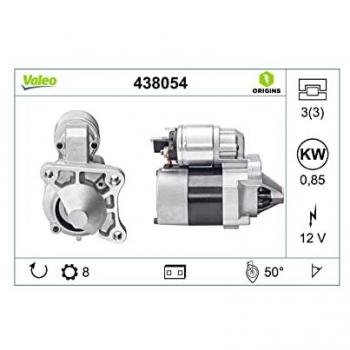 Motor de Arranque Valeo 438054 - Potencia nominal: 0,85 kW - Stop & Start: NO - Número de dientes: 8 dientes - Tensión: 12 V - Sentido de rotación: CLOCKWISE