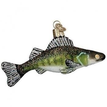 Old World Christmas Viejo Mundo Navidad Walleye Ornamento de Cristal soplado