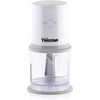 Tristar BL-4020 Mini Picadora eléctrica con botón operacional, capacidad de 0.5 L, cuchillas desmontables de acero inoxidable, Multifunción tritura, trocea, mezcla y pica, 200 W