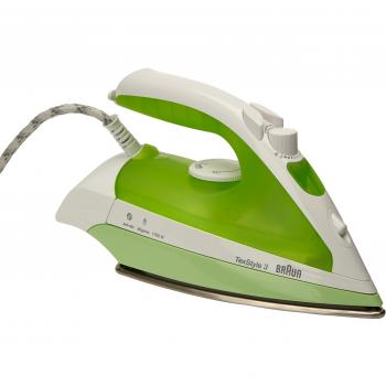 Braun TS330 - Plancha de vapor, color blanco y verde