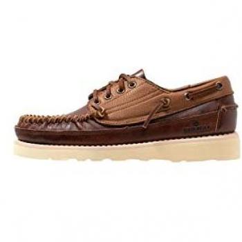 Sebago Seneca Brown Cinnamon Leather Boat Moccasins EU 44