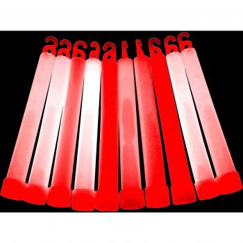 10x 6 Individually Wrapped Glow Sticks - Mixed or Single Colour
