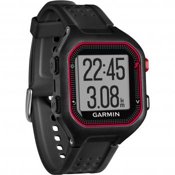 Garmin Forerunner 25 - Reloj deportivo, color negro y rojo, talla L