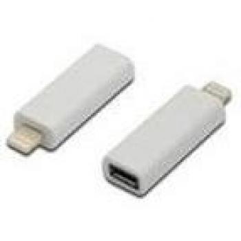 ADAPTADOR MICRO USB B HEMBRA A APPLE IPHONE 5 / 5S / 6 DE 8 PINES