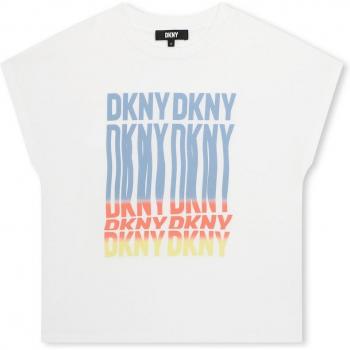Camiseta de niña DKNY de manga corta con ilustración frontal modelo D60093_10P