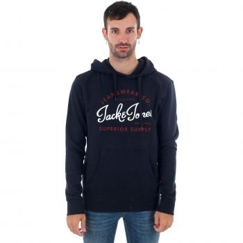 JACK & JONES JJELOGO 2 - Sudadera con Capucha para Hombre Azul Marino XL
