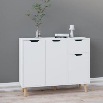 Aparador blanco pulido 90x30x72 cm madera multicapa