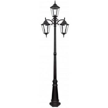 Farola Exterior Lisa Negro 3xe27 230x61x20