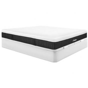 Conjunto de canapé abatible blanco 180 x 200 cm + colchón de muelles ensacados 5 zonas 21 cm - CIDORA de YSMÉE