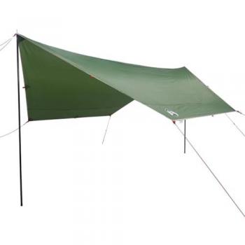 Lona de camping impermeable verde 430x380x210 cm