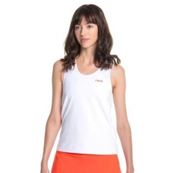 Camiseta Tirantes Nox Team Fit Mujer Corte Entallado Naranja