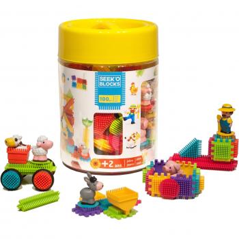 SEE`KÒ BLOCKS Y GRANJA 5 PERSONAJES BOTE CON ASA
