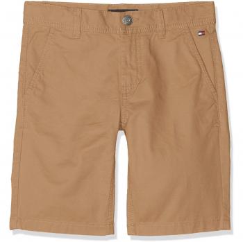 Tommy Hilfiger Essential Twill New Chino Short, Pantalones Cortos para Niños, Marrón