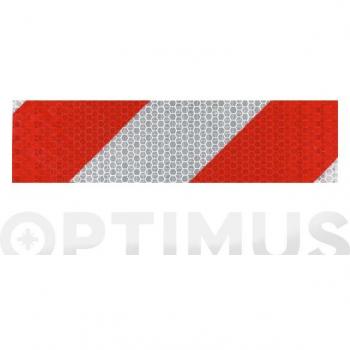 Cinta Adhesiva Reflectante Señalización PVC Roja/Blanca 50mm x 33m