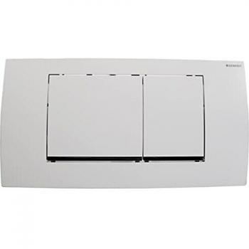 Placa de Activación Geberit Twinline 30 para Doble Descarga, Blanco/Chromado Brillante
