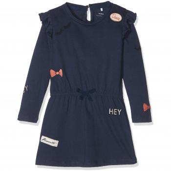 NAME IT Nitetbissa Ls Dress Box F Mini, Vestido para Bebés, Azul