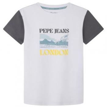 Camiseta Casual Blanca Rick para Niño Pepe Jeans - Algodón, Manga Corta, 16 Años (176 cm)
