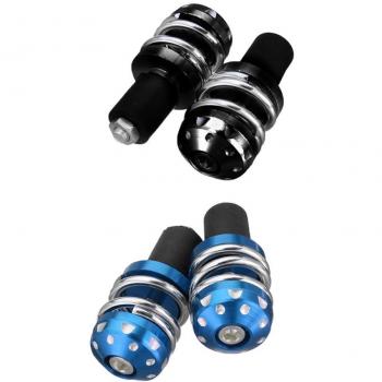 Gazechimp 2x Tapa de Extremo de Agarraderas Proteger de Mango para Motocicleta Negro y Azul