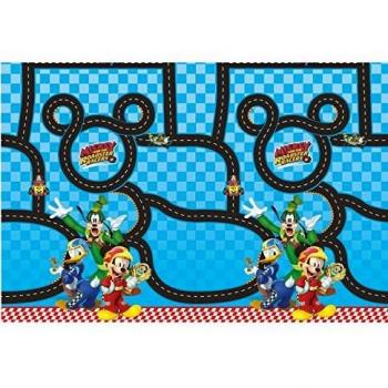 Generique - Tovaglia di plastica Topolino Racing Taglia Unica