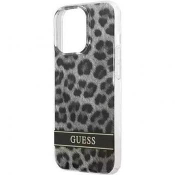 Funda Dura Leopard Grey para iPhone 13 Pro - Diseño Animal, GUHCP13LHSLEOK