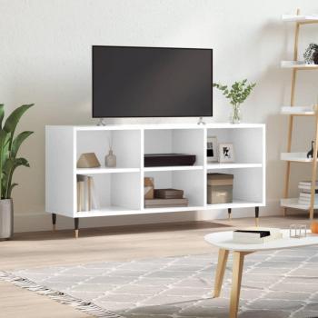 Mueble de TV Alto Brillo Blanco 103,5x30x50 cm Madera Multicapa